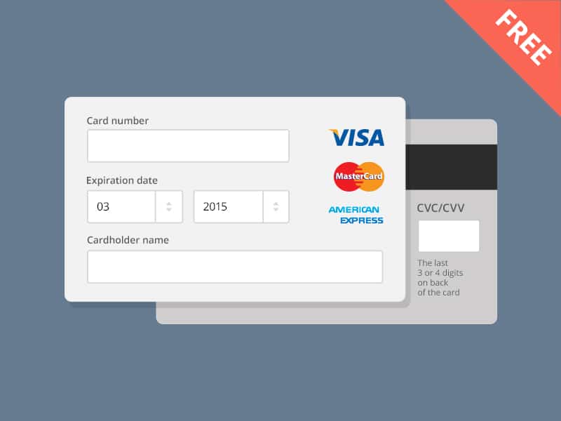 Free Payment Form PSD