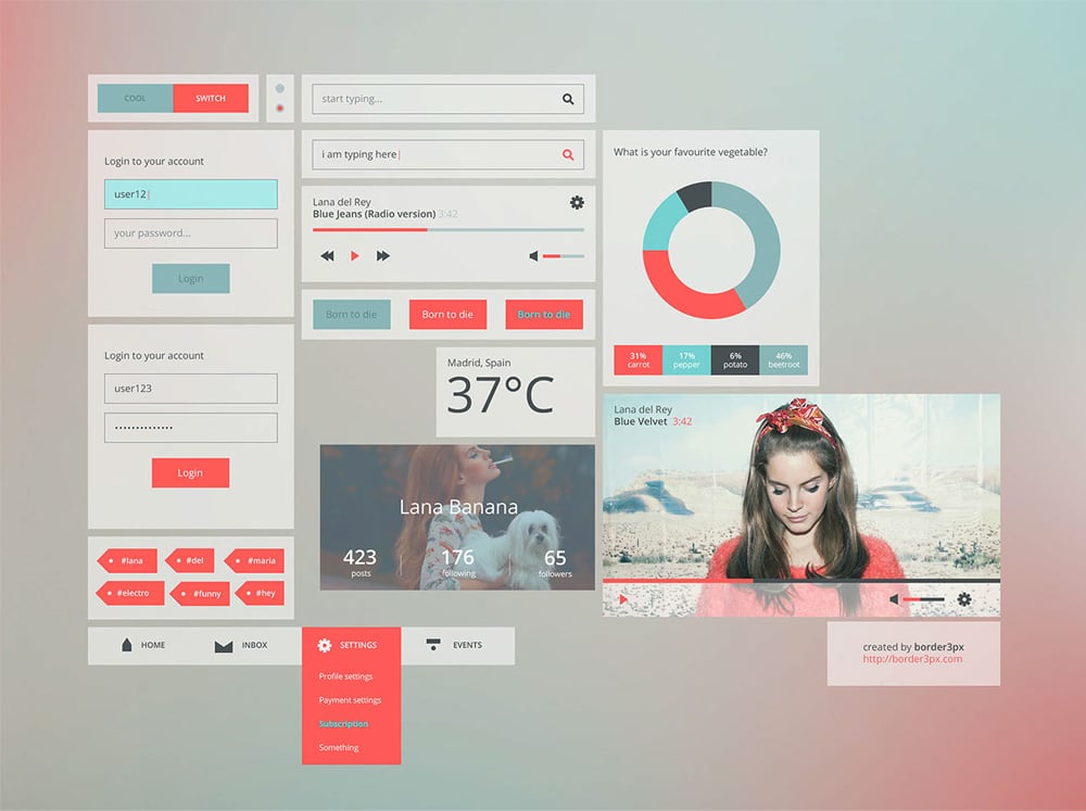 Free UI Kit PSD