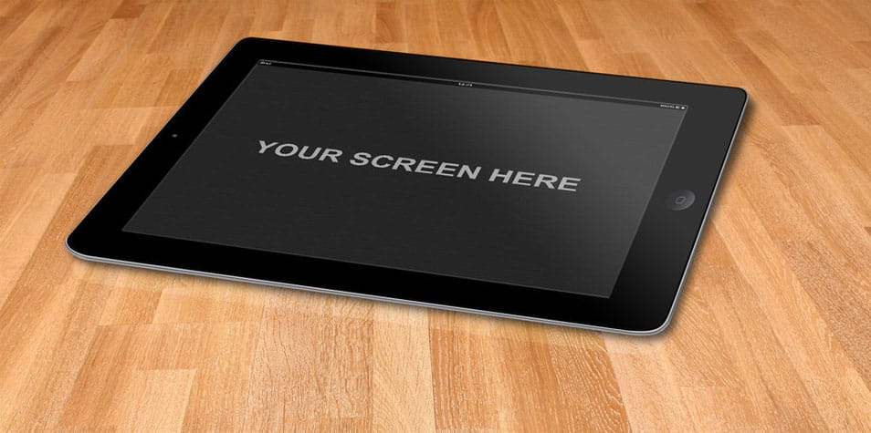 Free iPad PSD mockup