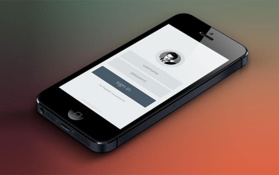 Free Minimal App Login Form PSD Free Minimal App Login Form PSD