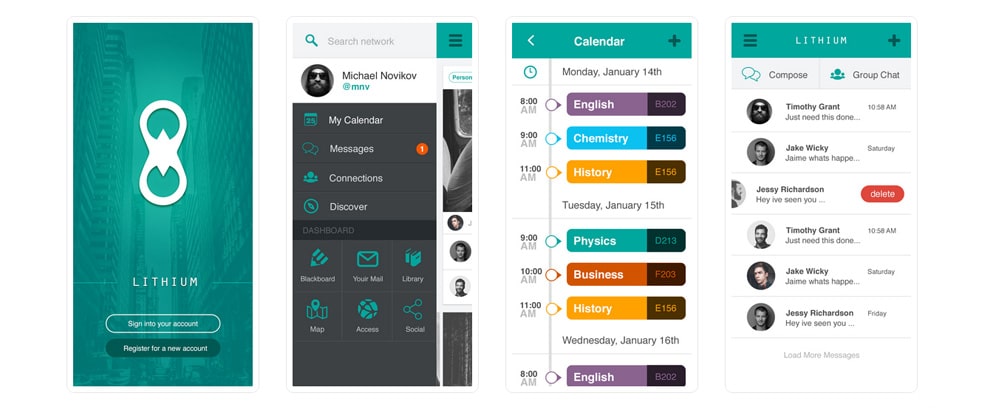 Lithium Free Mobile UI Kit
