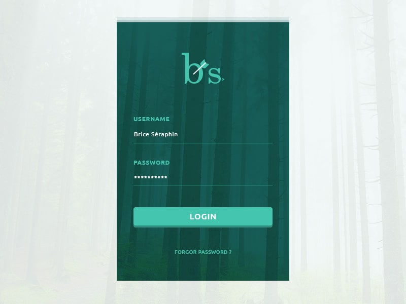 Login Form PSD
