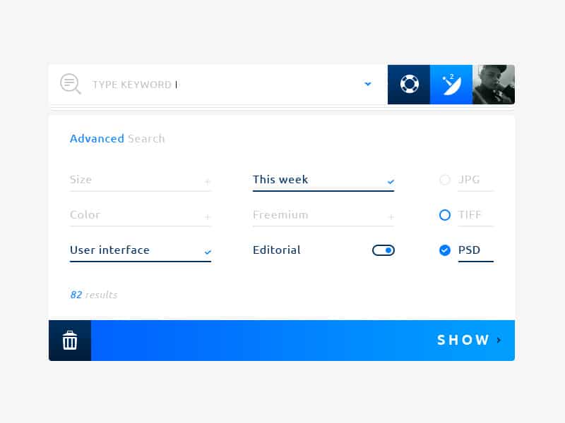 Login Form PSD