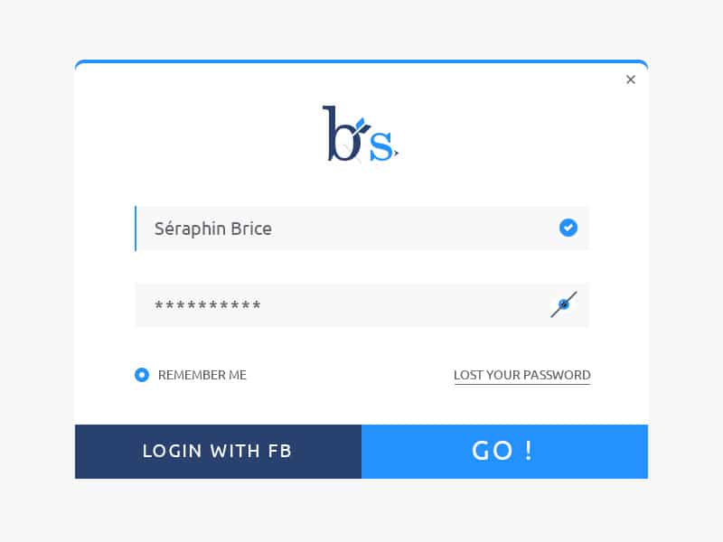 Login Form PSD