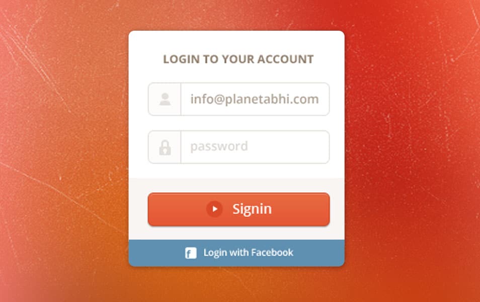 Login form PSD Login form PSD