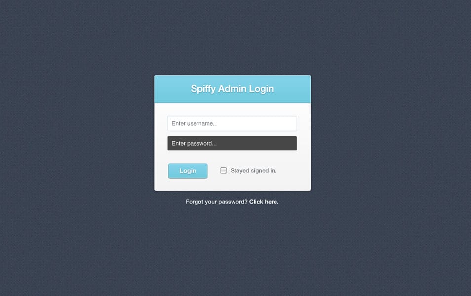 Modern Admin Login Form PSD Modern Admin Login Form PSD