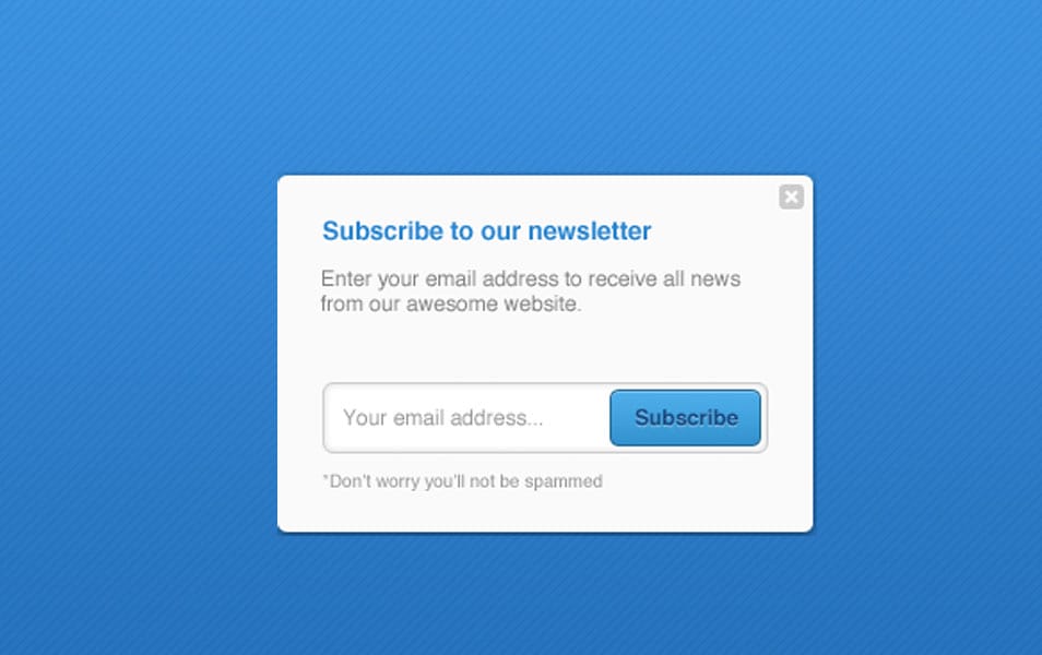 Newsletter Pop Up Newsletter Pop Up