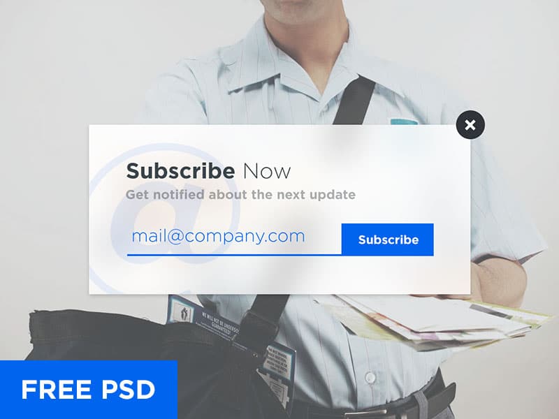 Newsletter Subscription Form PSD