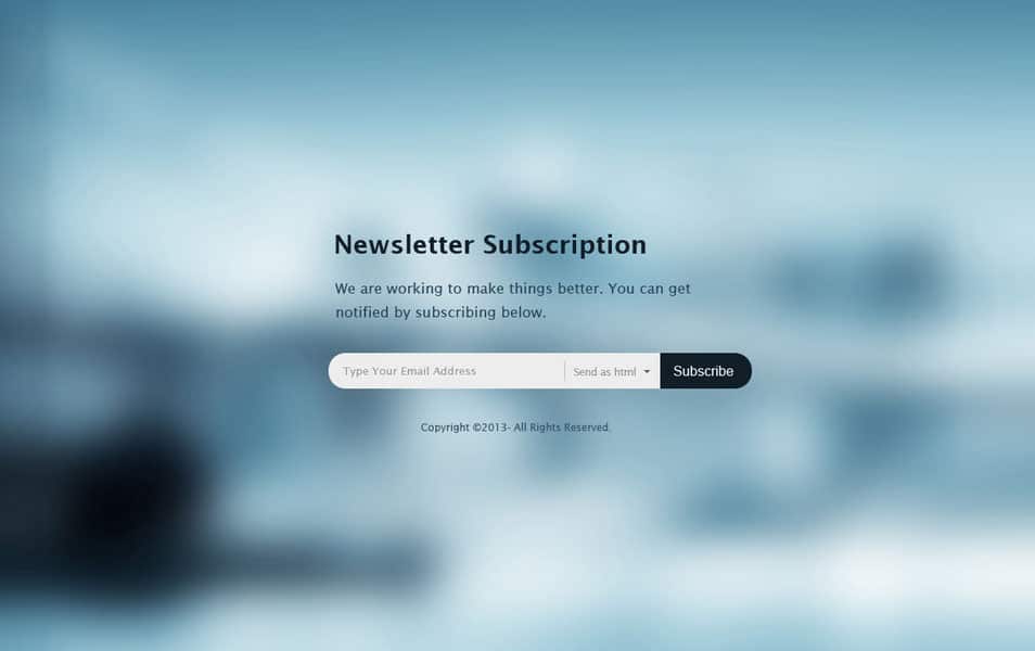 Newsletter Subscription Form Newsletter Subscription Form