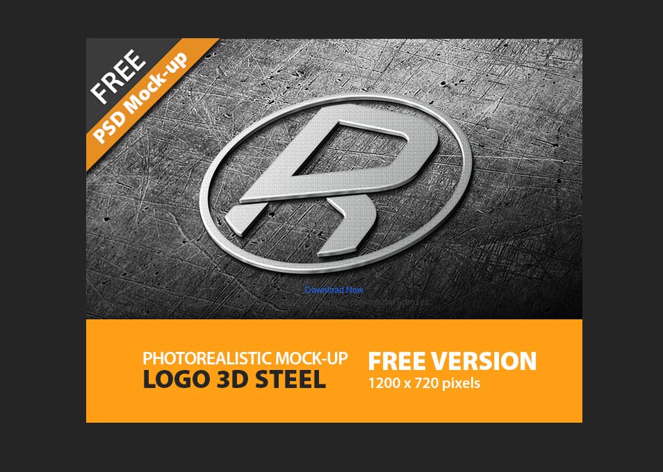 Photorealistic Logo 3D I Mock-Up I FREE