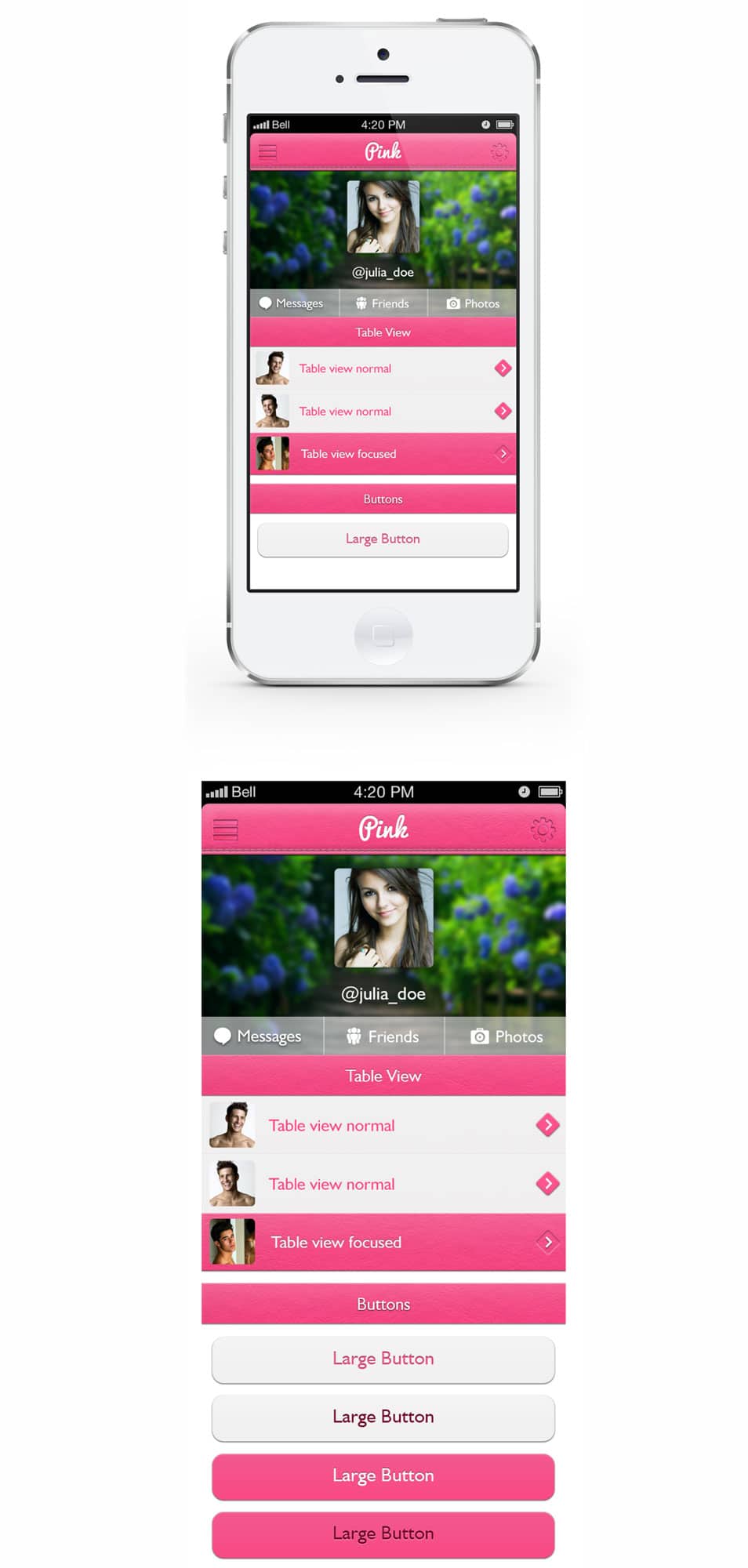 Pink UI Kit Pink UI Kit