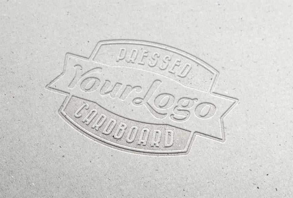 Pressed Cardboard Logo MockUp Pressed Cardboard Logo MockUp