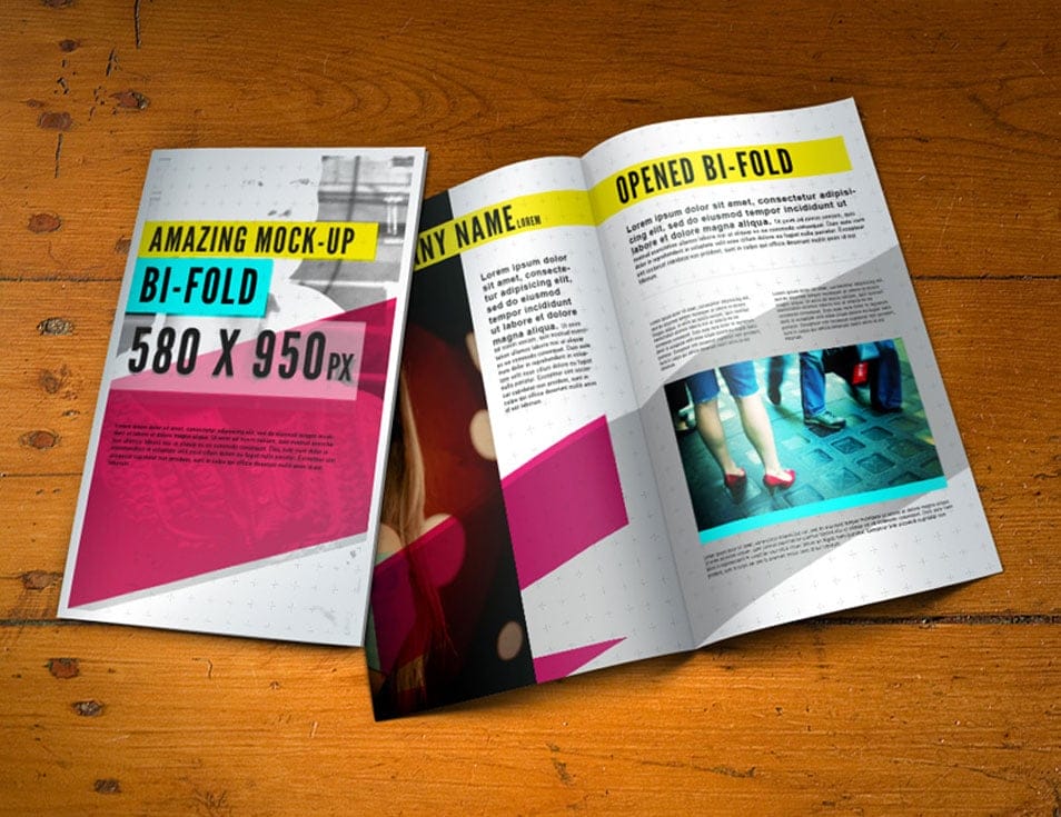 Psd Bifold Brochure Mock-Up Template 