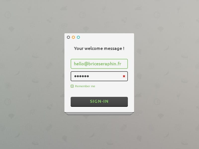 Sign In Pop Up Forms PSD