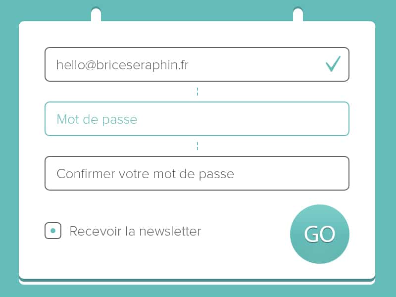 Sign-Up Register Form PSD