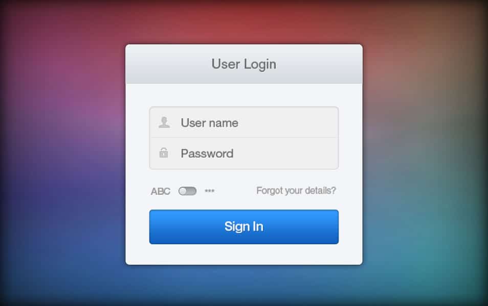 Simple and Fresh Login Form Simple and Fresh Login Form
