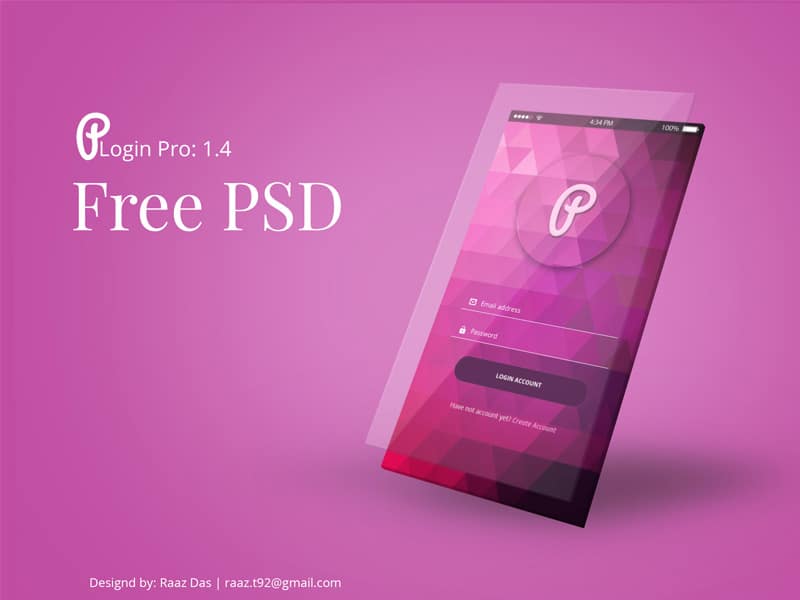 Smart Login UI PSD