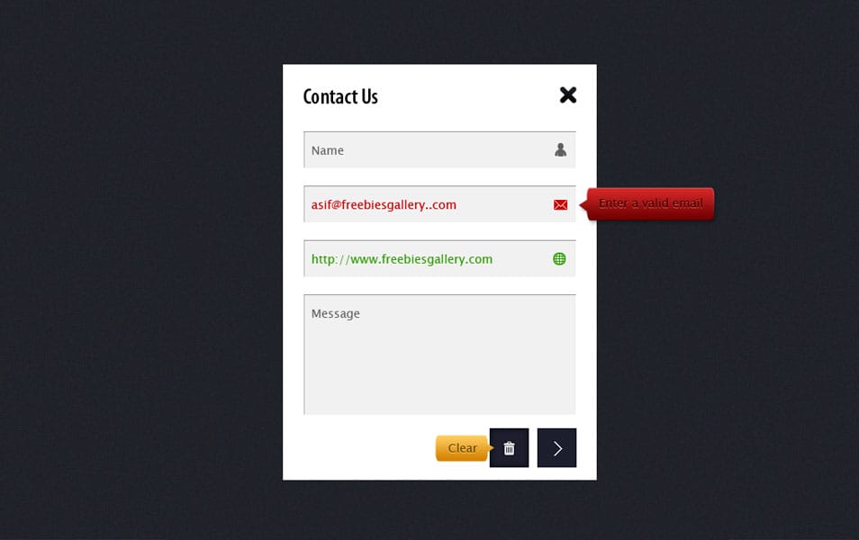 contact form psd contact form psd