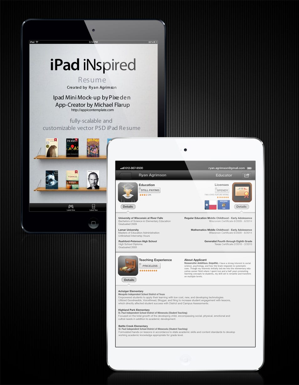 iPad resume mockup.psd
