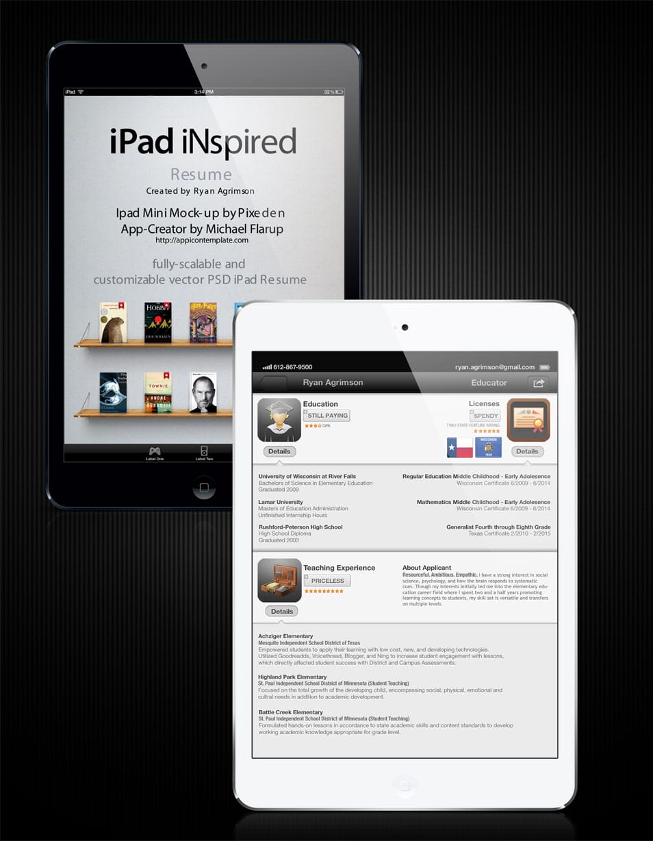 iPad resume mockup.psd iPad resume mockup.psd