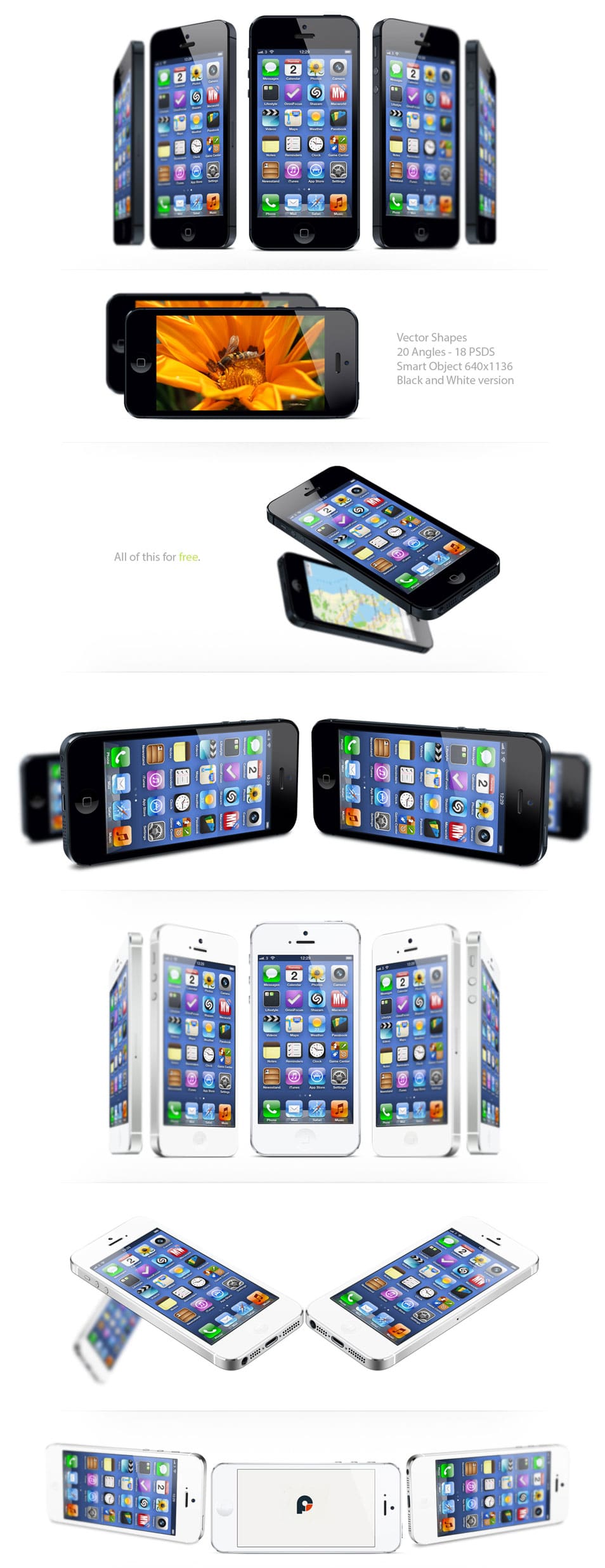 iPhone 5 Mock ups FREEMIUM