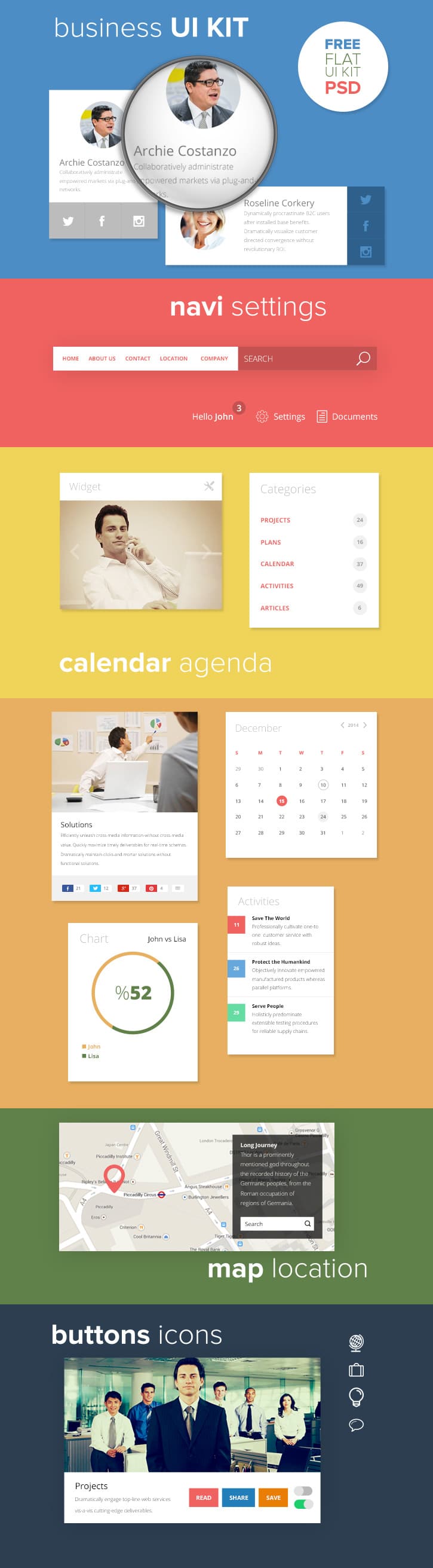 Business UI KIT PSD