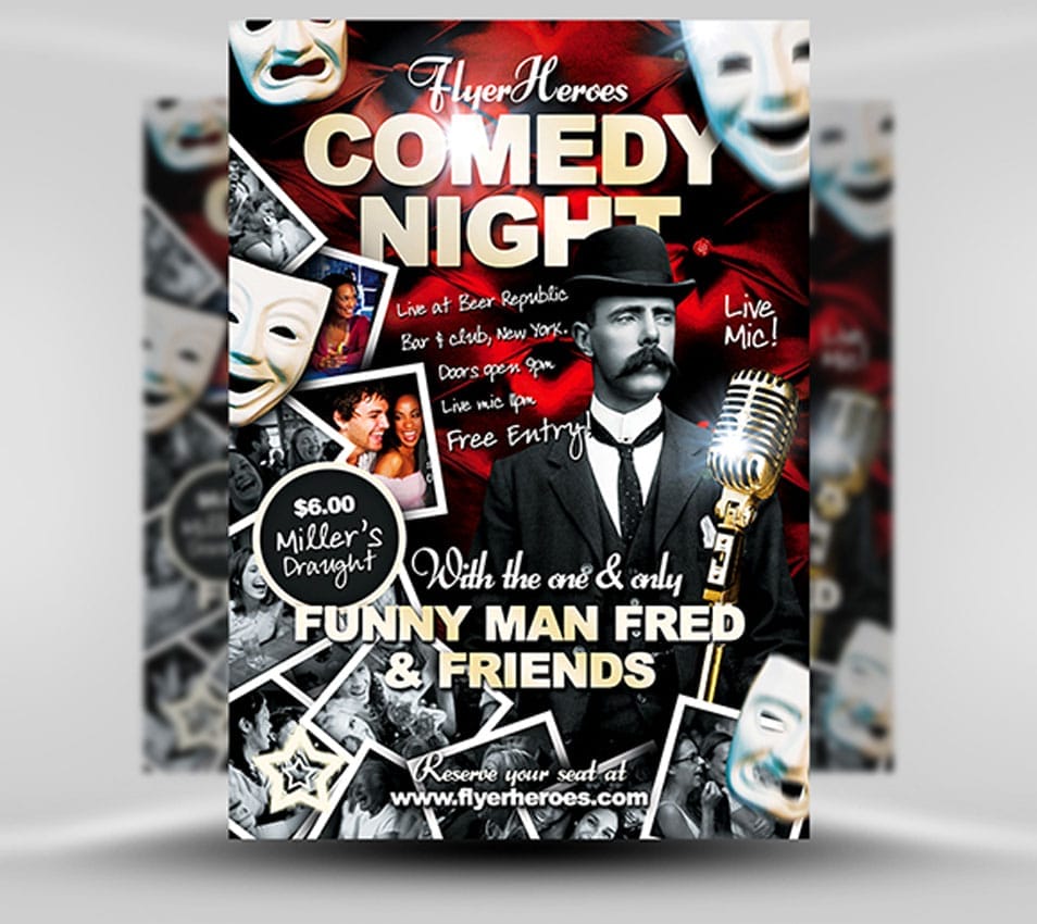 Free Comedy Flyer Template Free Comedy Flyer Template