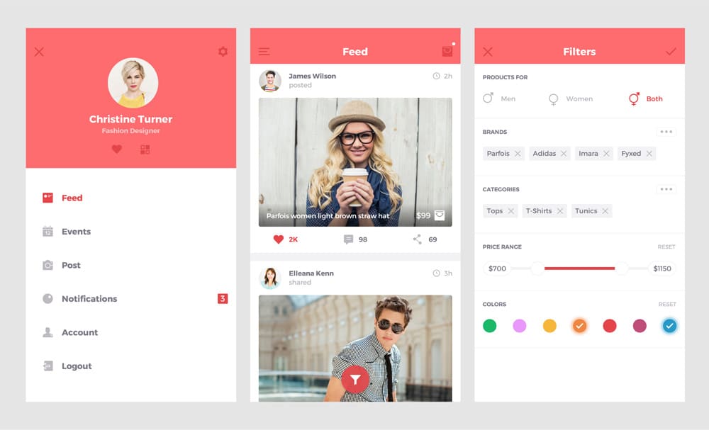 Free Ecommerce UI Kit PSD