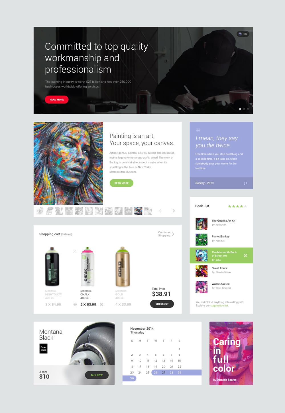 Free Flat UI KIT PSD