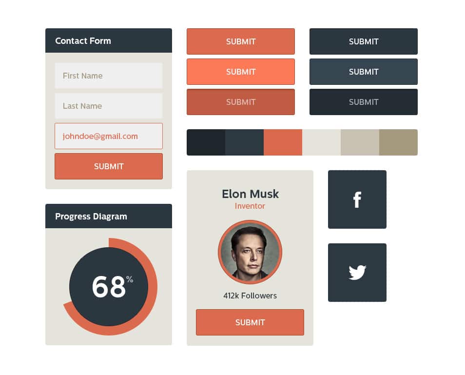 Free Flat UI Kit Free Flat UI Kit