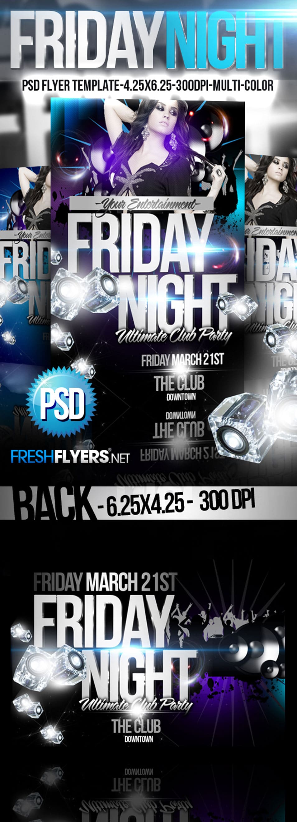 Friday Night PSD Flyer Template Friday Night PSD Flyer Template