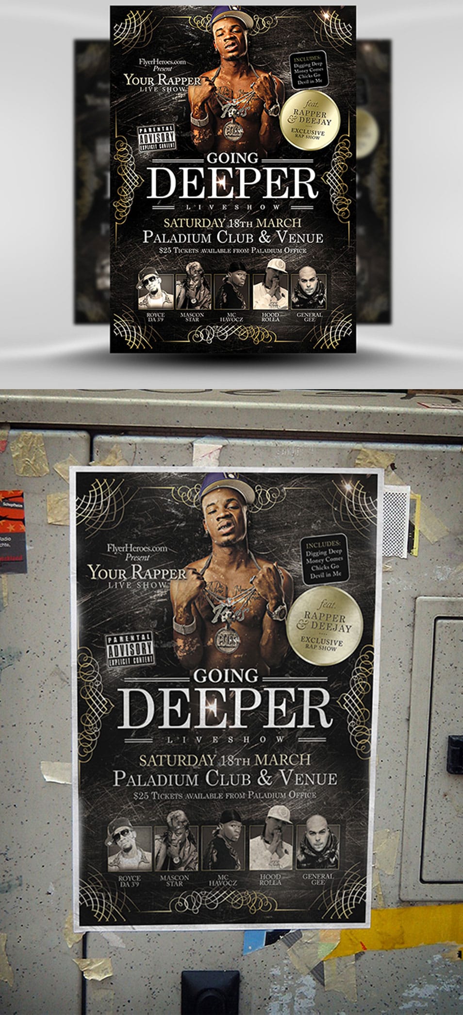 Going Deeper Free Hip Hop Flyer Template Going Deeper Free Hip Hop Flyer Template