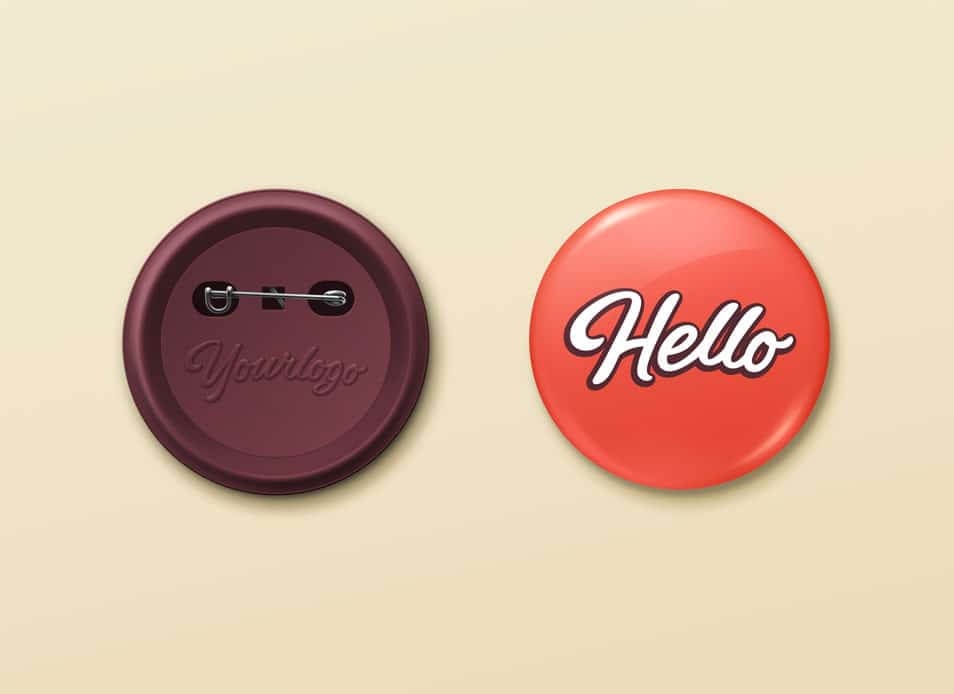 Pin Button Badge MockUp