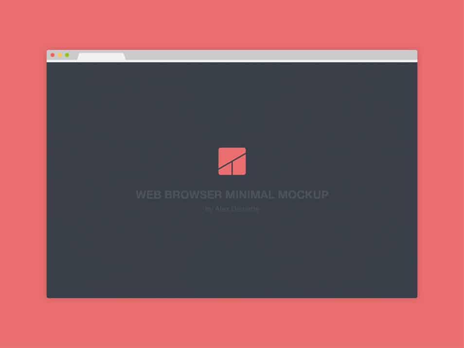 Web browser - Flat minimal mockup