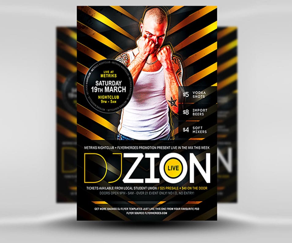 Zion Free DJ Flyer Template Zion Free DJ Flyer Template