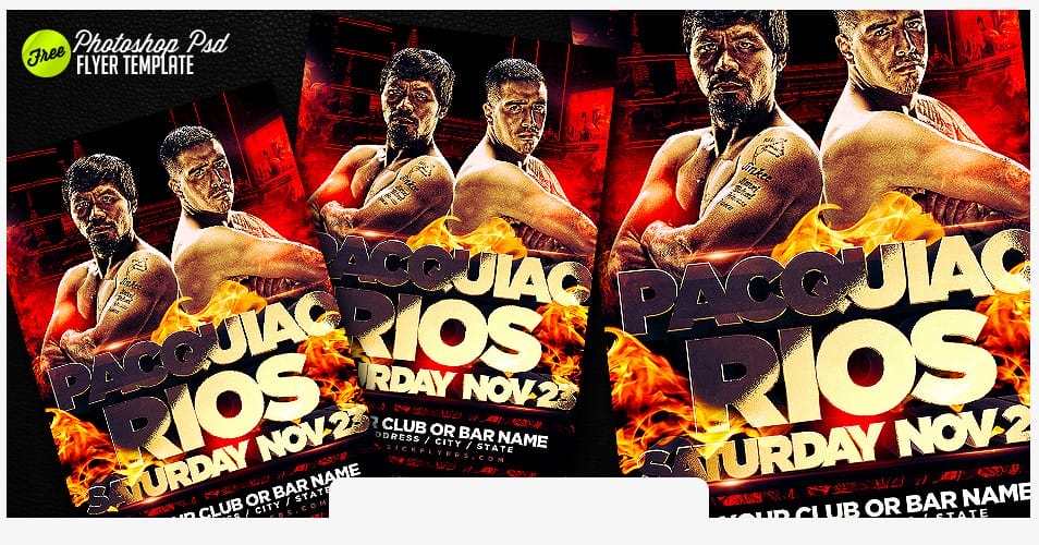 free paquiao rios flyer template free paquiao rios flyer template