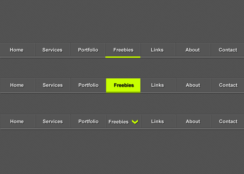 Dark Navigation Menu Dark Navigation Menu
