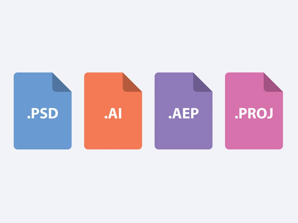Flat Adobe File Icons Flat Adobe File Icons