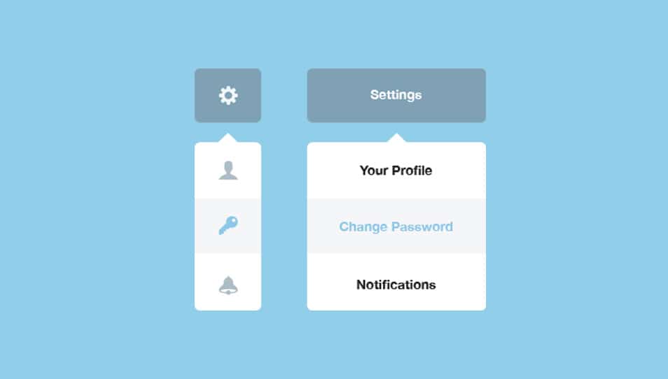Flat Dropdown Menu PSD Flat Dropdown Menu PSD