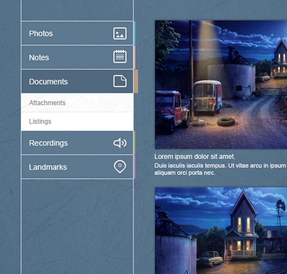Flat Vertical Navigation Menu Widget Flat Vertical Navigation Menu Widget