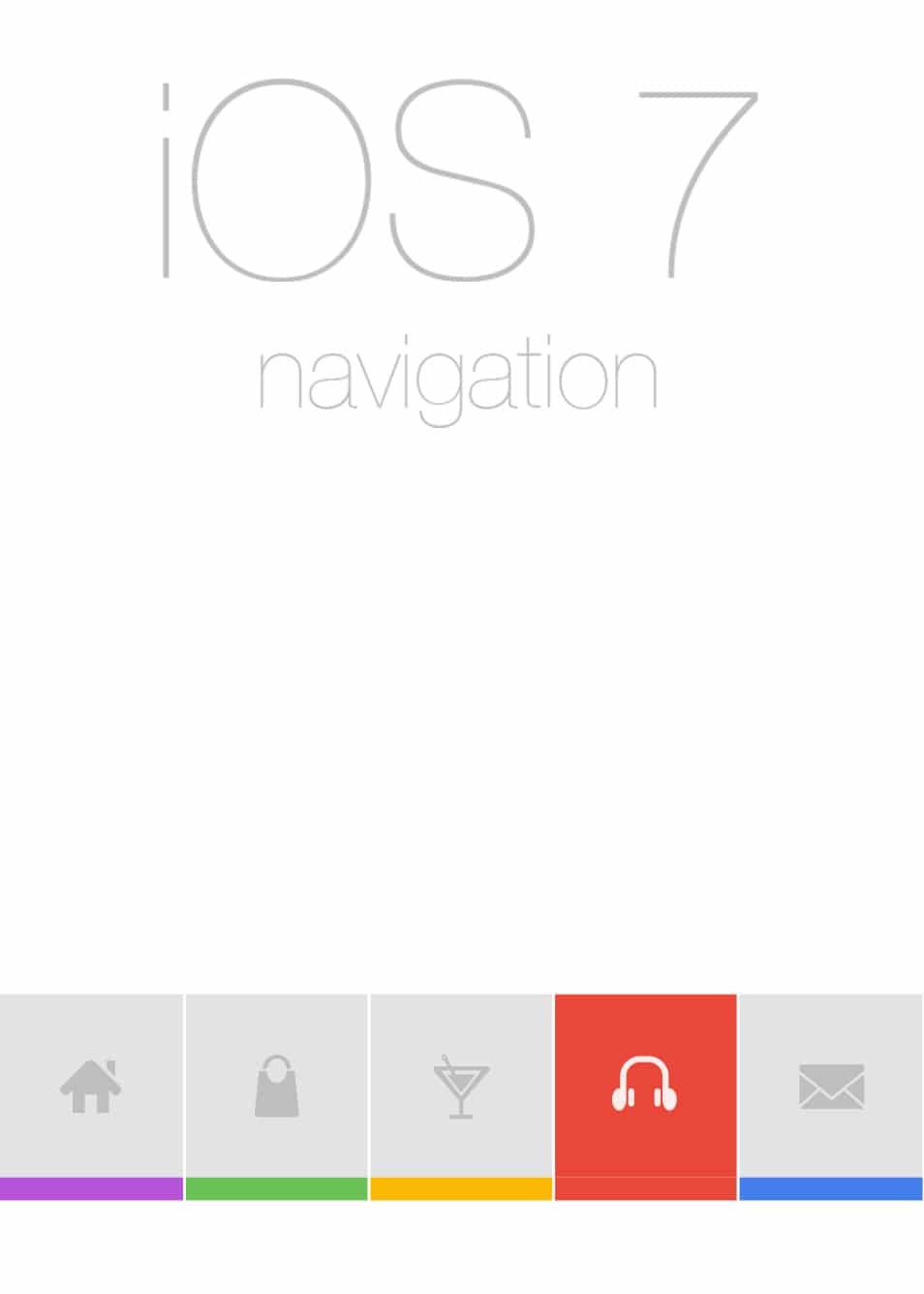 Flat iOS7 Navigation Flat iOS7 Navigation