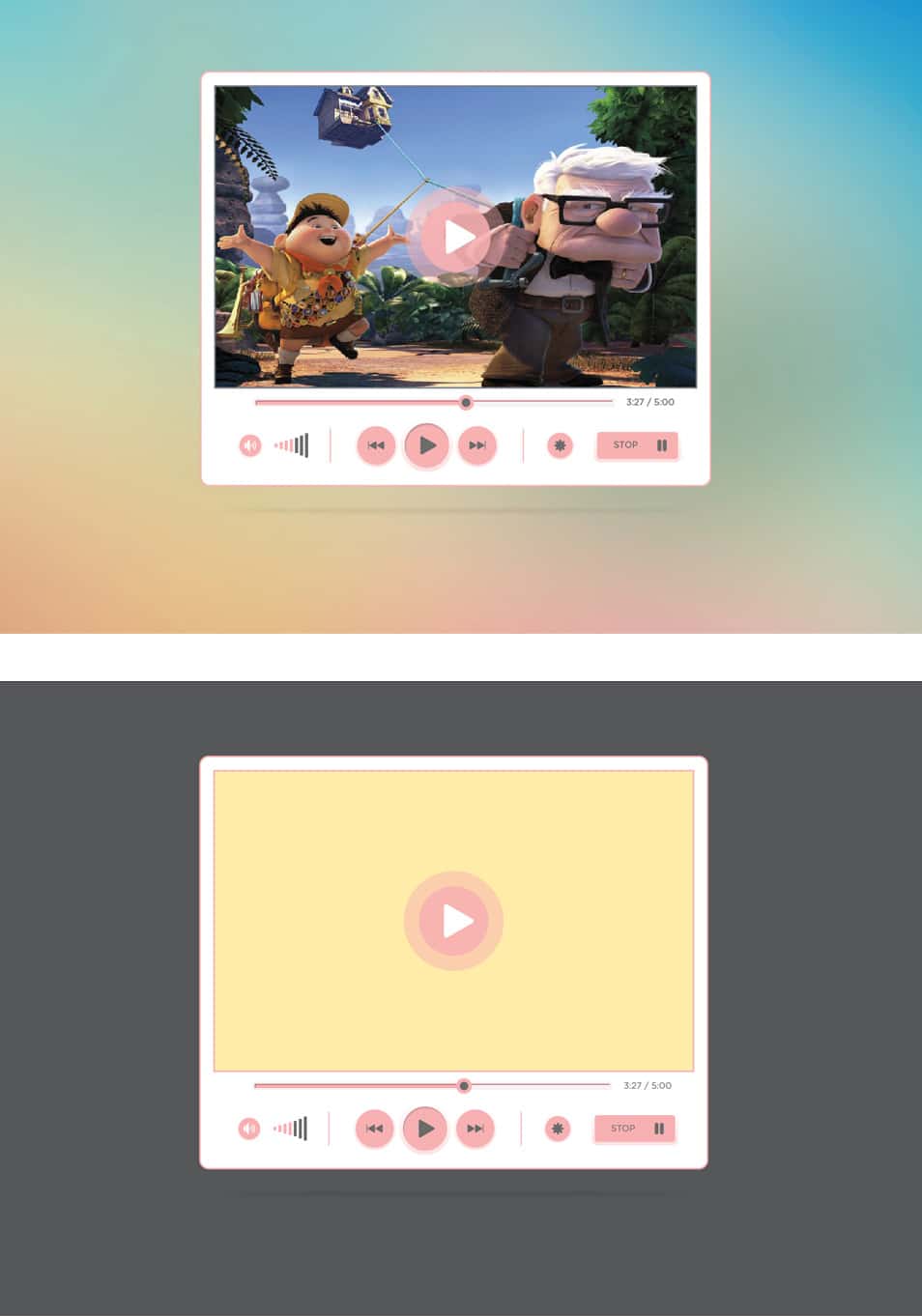 Free Media Player UI Free Media Player UI