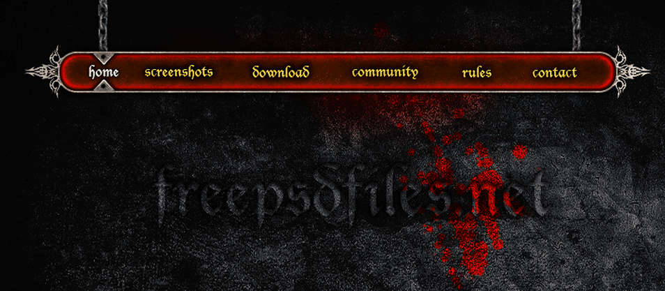 Grunge or Gothic Navigation Menu Grunge or Gothic Navigation Menu