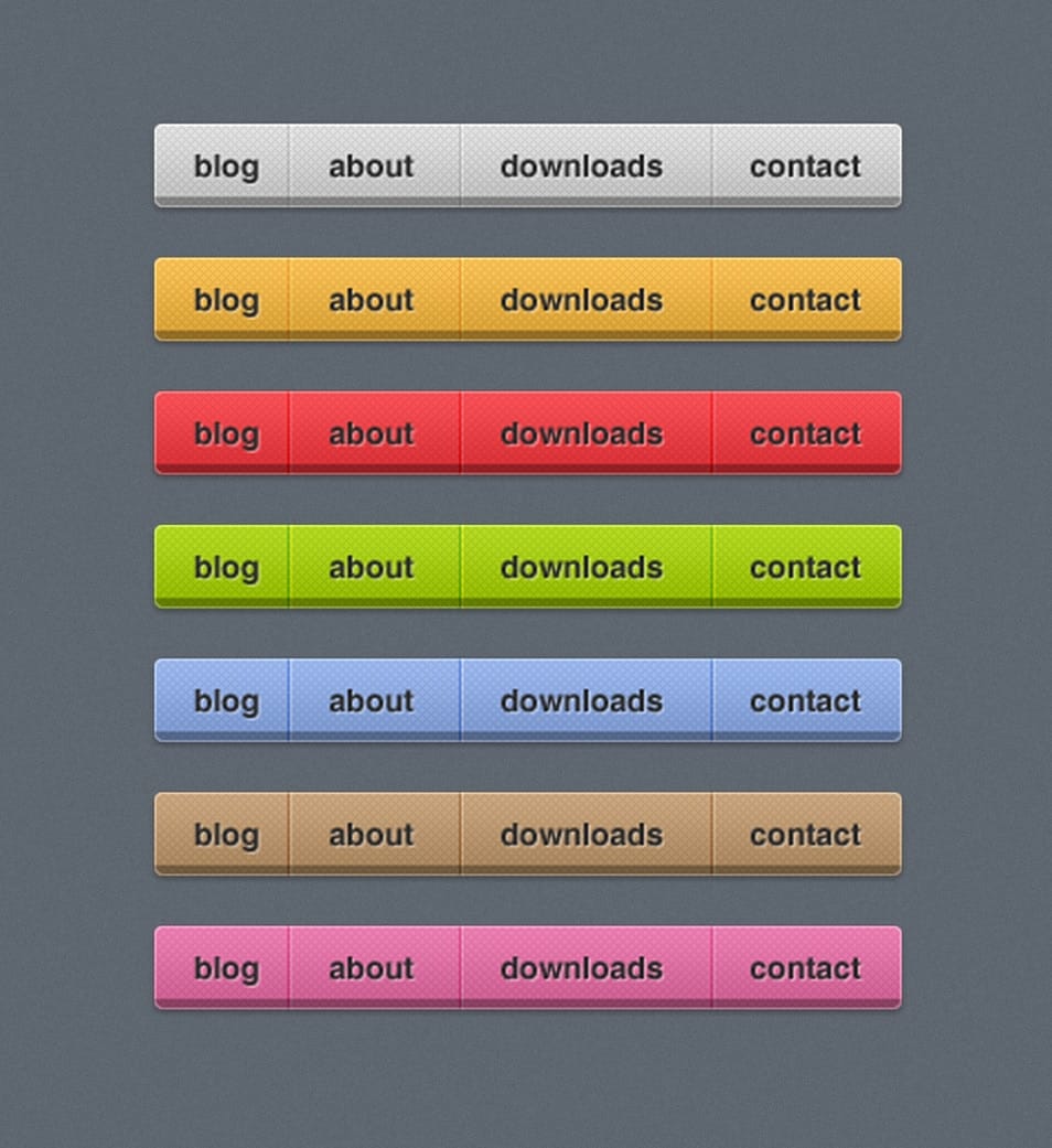 Simple Colorful Navigation Bars Simple Colorful Navigation Bars