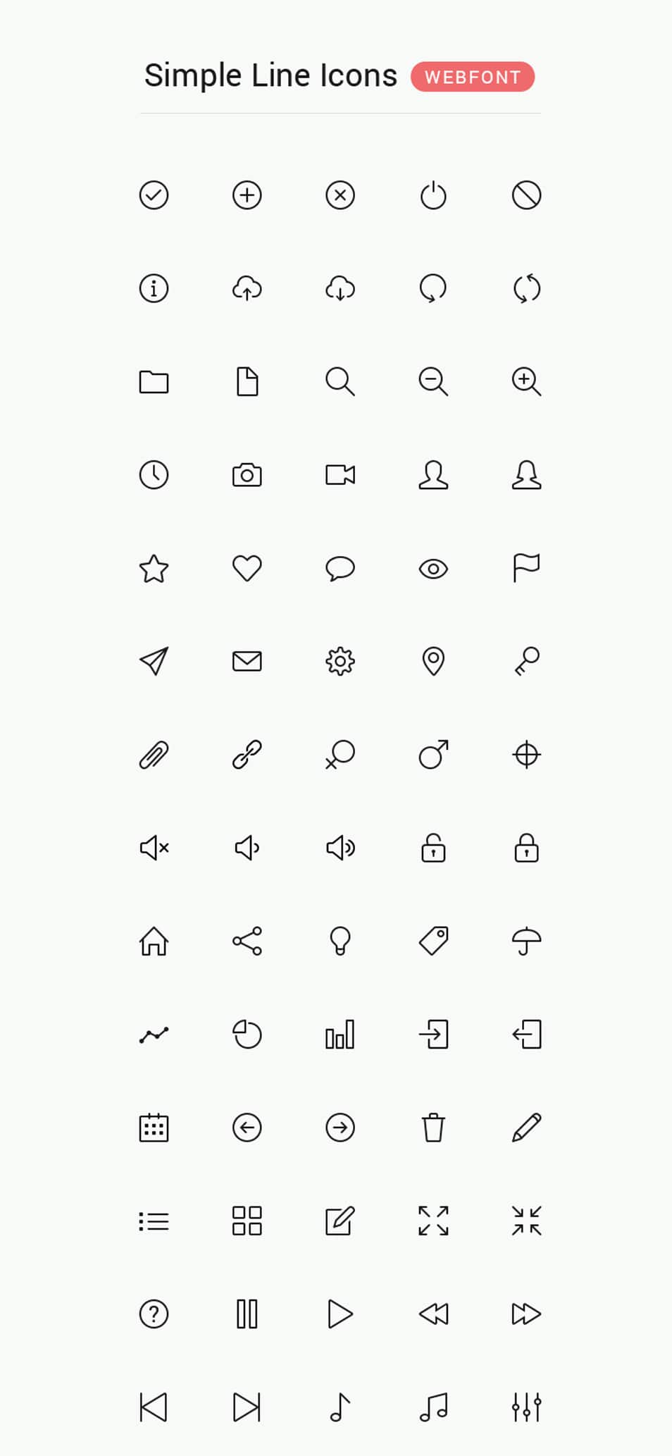 Simple Line Icons Webfont Simple Line Icons Webfont