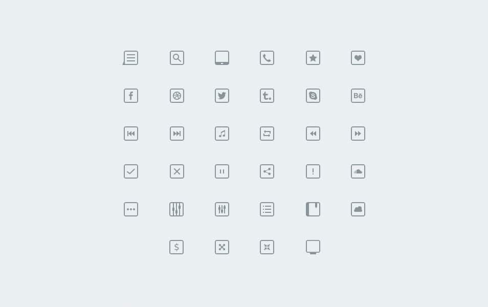 Thinicons Free Psd Thinicons Free Psd