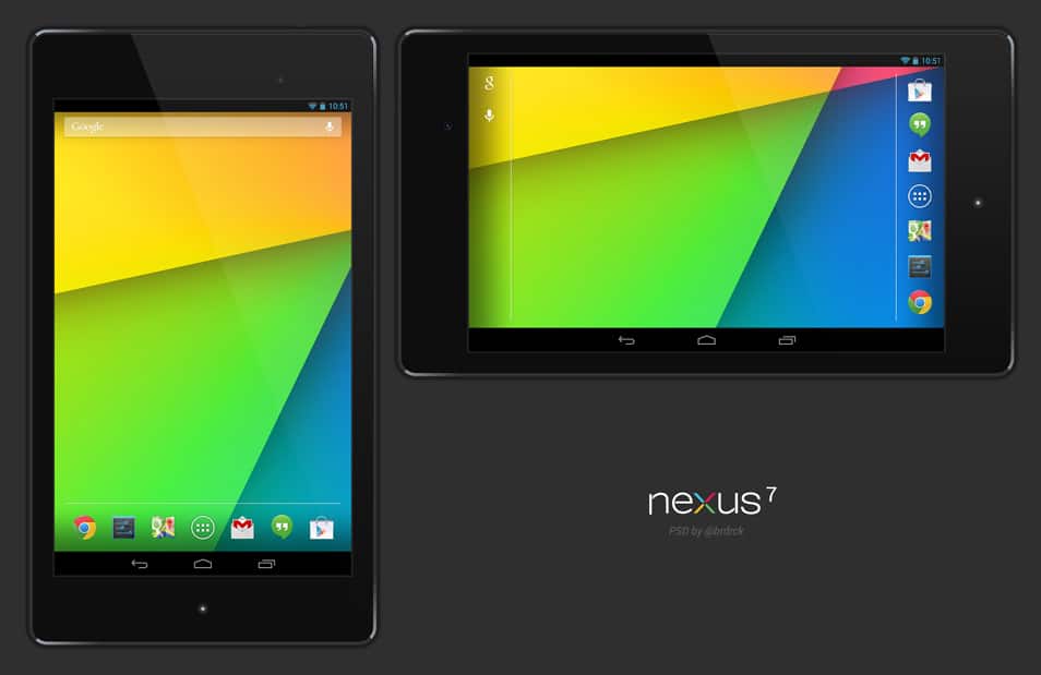 Vector Nexus 7 Free PSD Vector Nexus 7 Free PSD