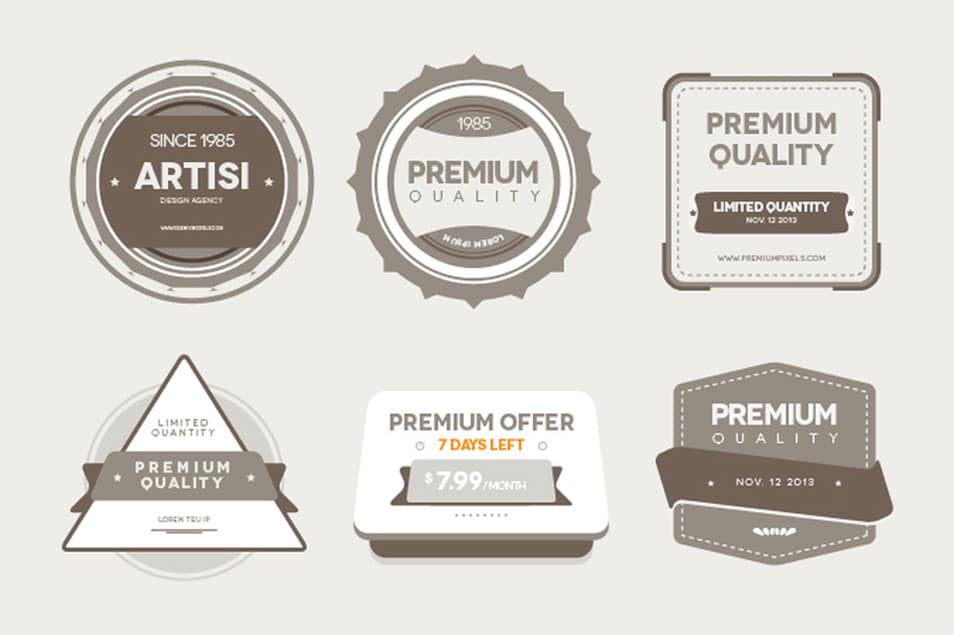 Premium Quality Badges Premium Quality Badges