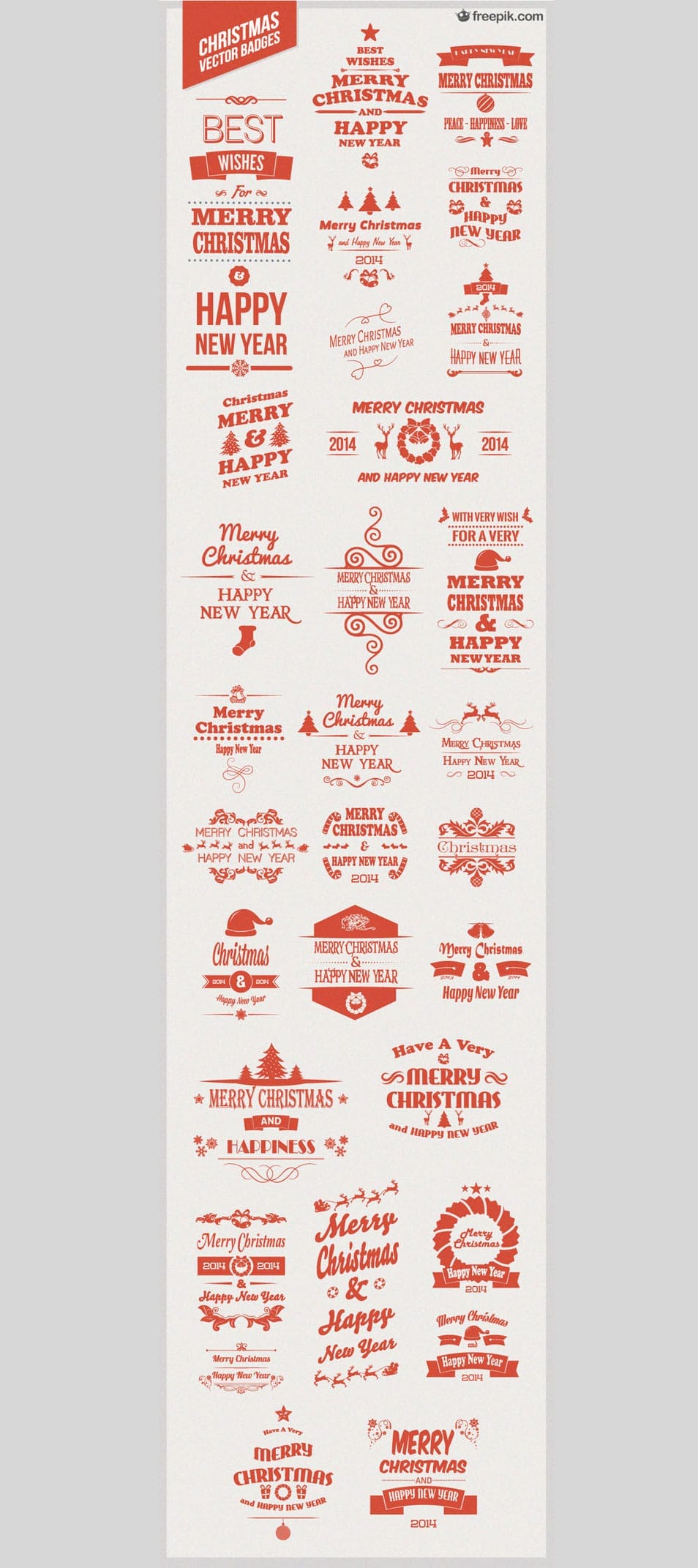 30 Christmas Vector Badges 30 Christmas Vector Badges