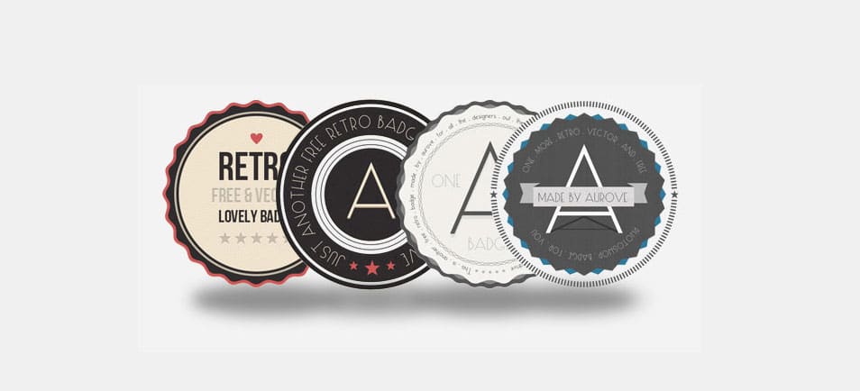 4 FREE RETRO BADGES 4 FREE RETRO BADGES